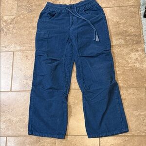 Free People Wide Leg Corduroy Pants - Navy